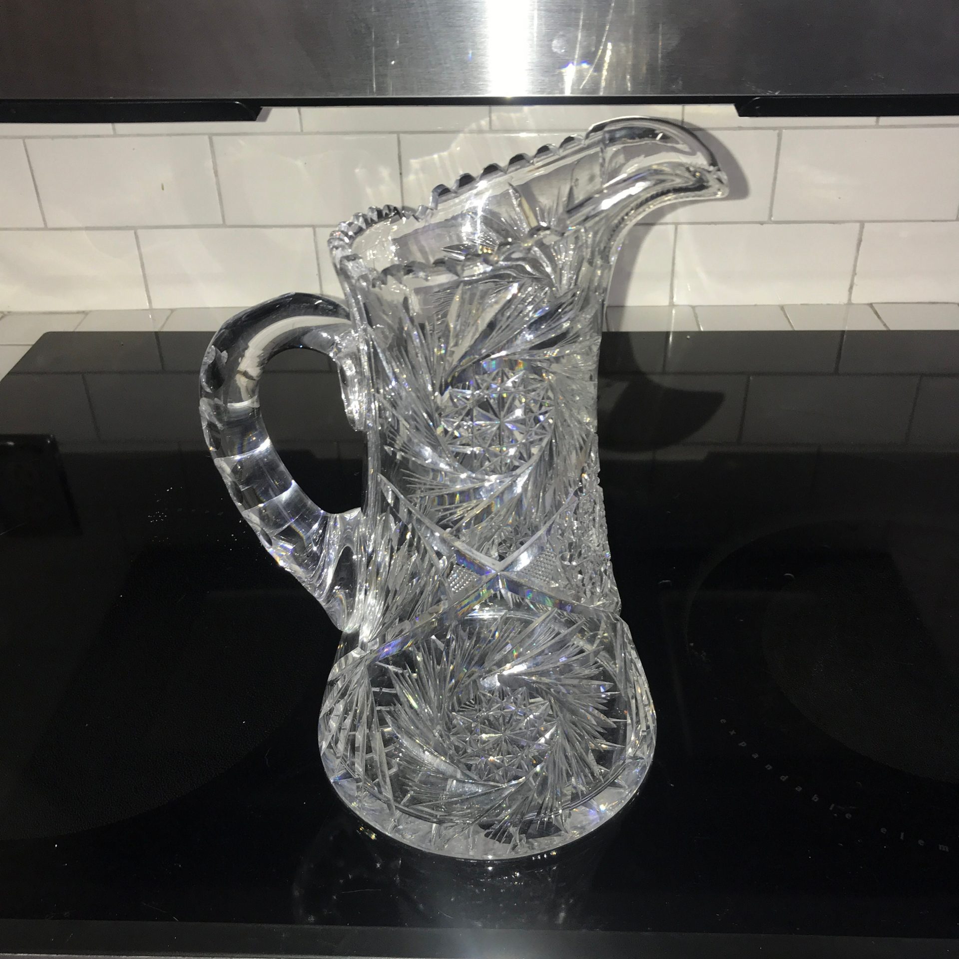 American Brilliant Cut Glass Pitcher, circa 1900 For Sale at 1stDibs   american brilliant cut glass for sale, antique glass pitchers value, cut glass  pitchers