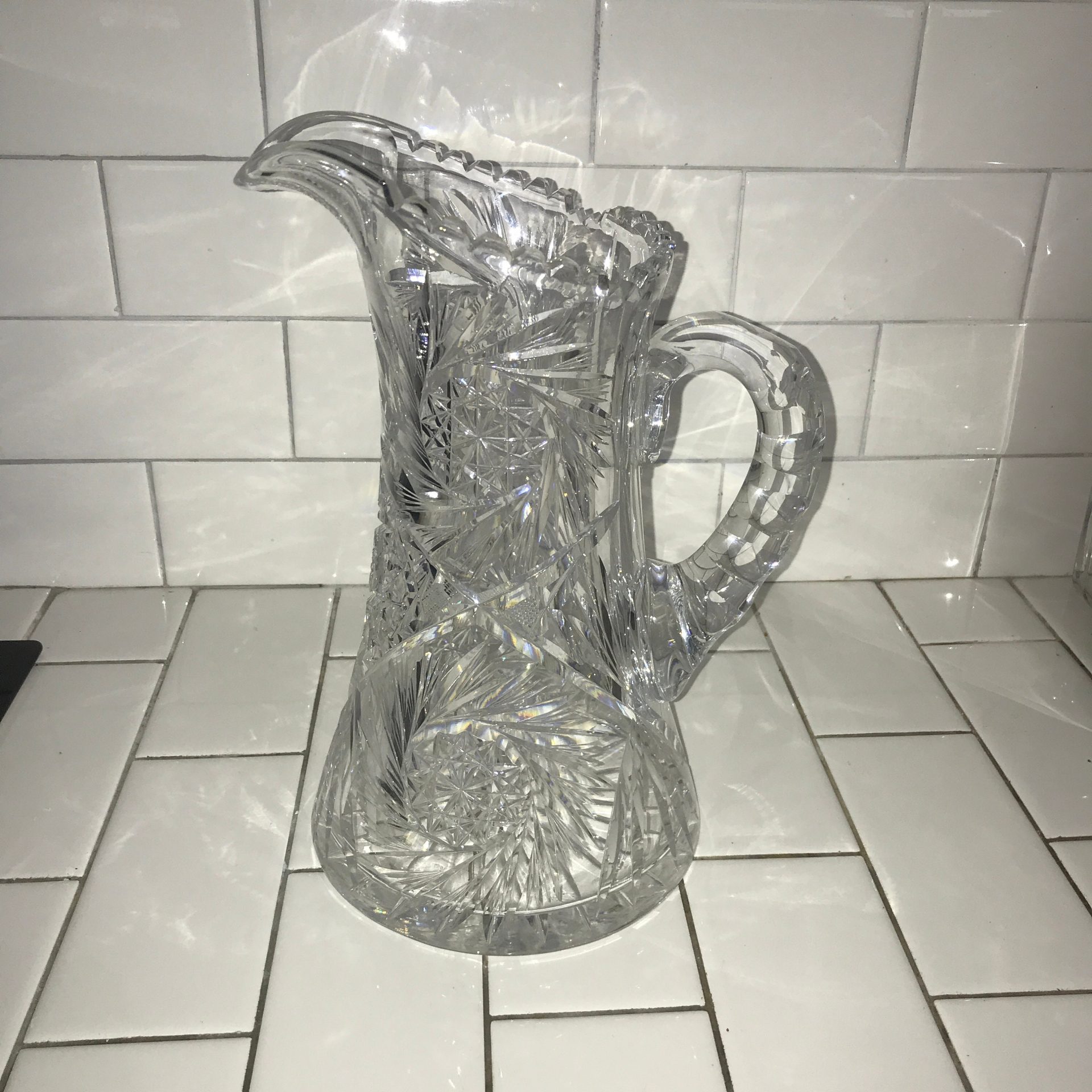 American Brilliant Cut Glass Pitcher, circa 1900 For Sale at 1stDibs   american brilliant cut glass for sale, antique glass pitchers value, cut glass  pitchers