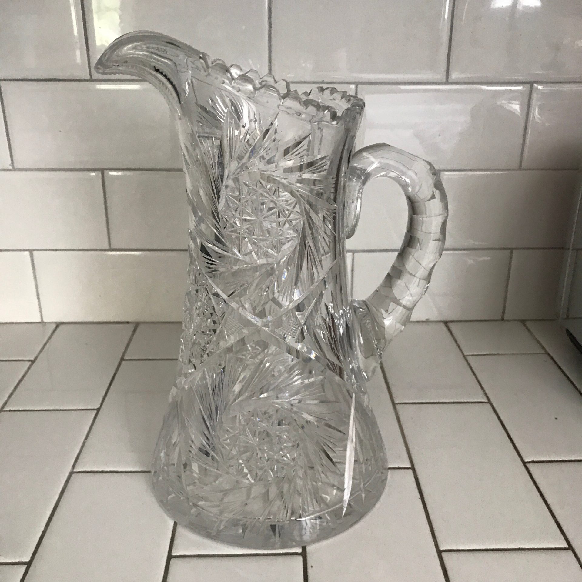 American Brilliant Cut Glass Pitcher, circa 1900 For Sale at 1stDibs   american brilliant cut glass for sale, antique glass pitchers value, cut glass  pitchers