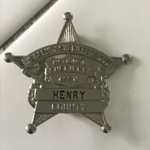 Vintage Obsolete Badge Junior Deputy Sheriff's League Henry County Hallmarked on back National Sheriffs' Assn. 5 point star