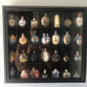 Lot of Antique and Vintage Snuff Bottles 32 Pieces Peking glass Bisque hand painted reverse painted collectible display wall decor